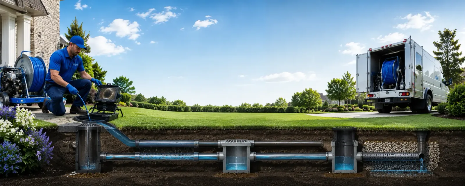 Outdoor drain cleaning information for Marvin, SD